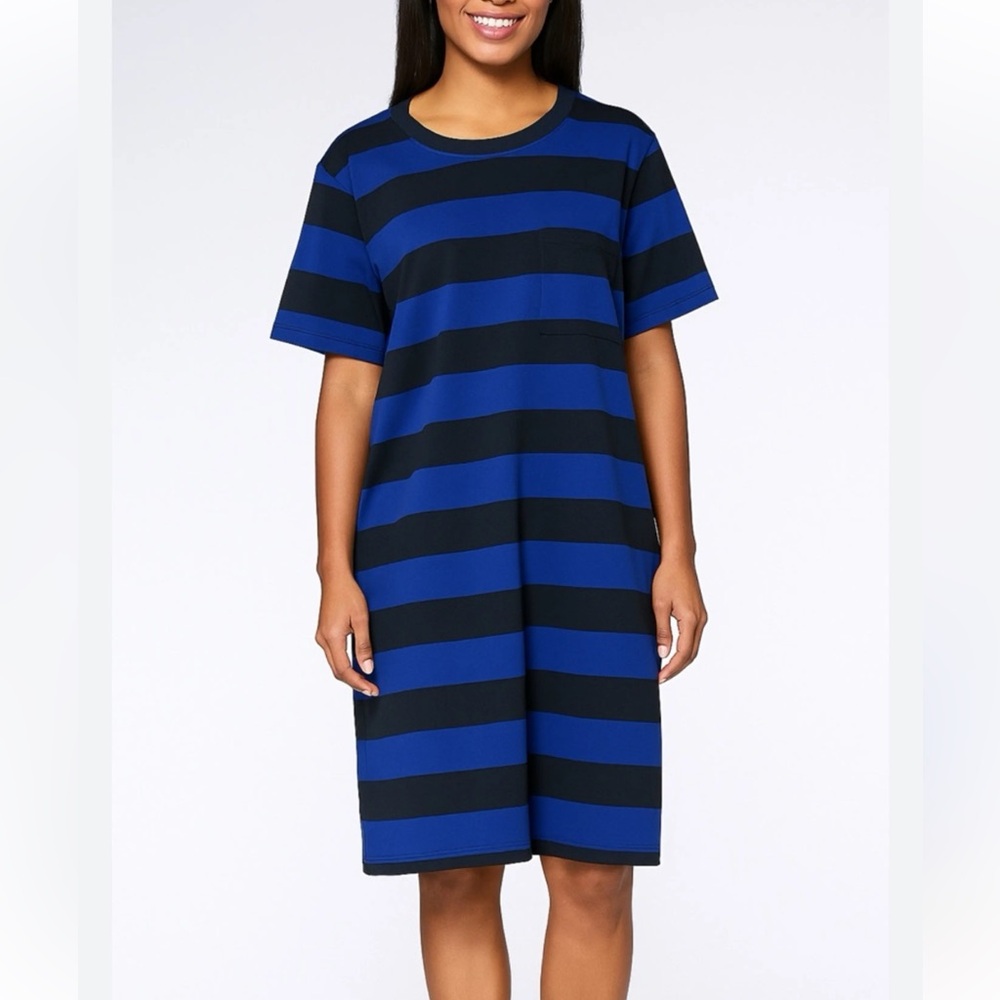 Banana Republic Navy and Cobalt t shirt dress- worn a few times